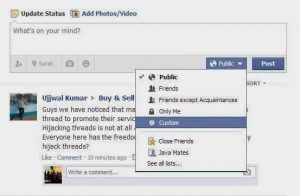 How To Hide A Facebook Status/Photo From A Specific Person Or A Group Of People